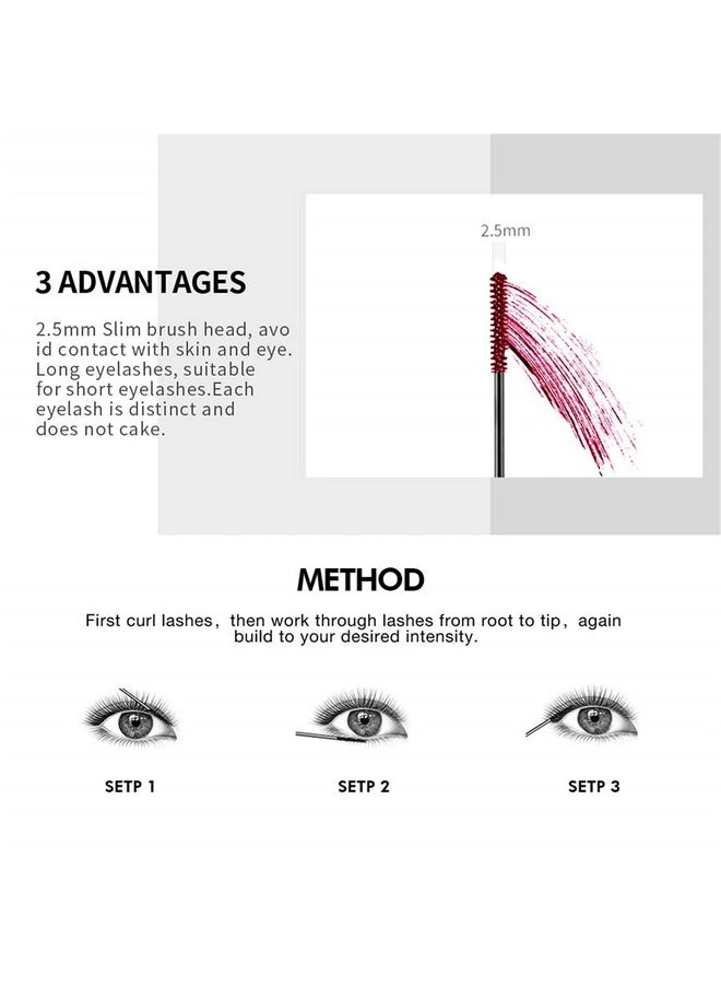 9 Colors Colored Mascara Set For Eyelashes, Red Pink Purple Blue White Black Colorful Waterproof Charming Long Lasting Voluminous Mascara Eye Makeup Halloween Christmas Gifts For Women