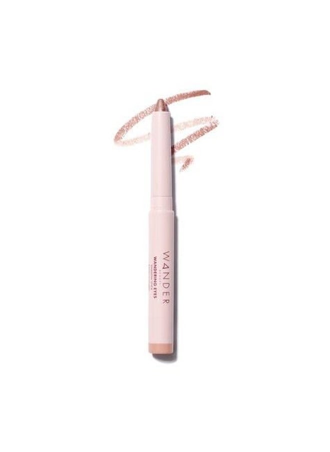 Wandering Eyes Shadow Stick - Make Your Mauve (Lavender Rose Shimmer) - Smudge & Crease Free Cream Eyeshadow With Tamarind & Jojoba - Illuminate, Line & Define - 0.05 Oz
