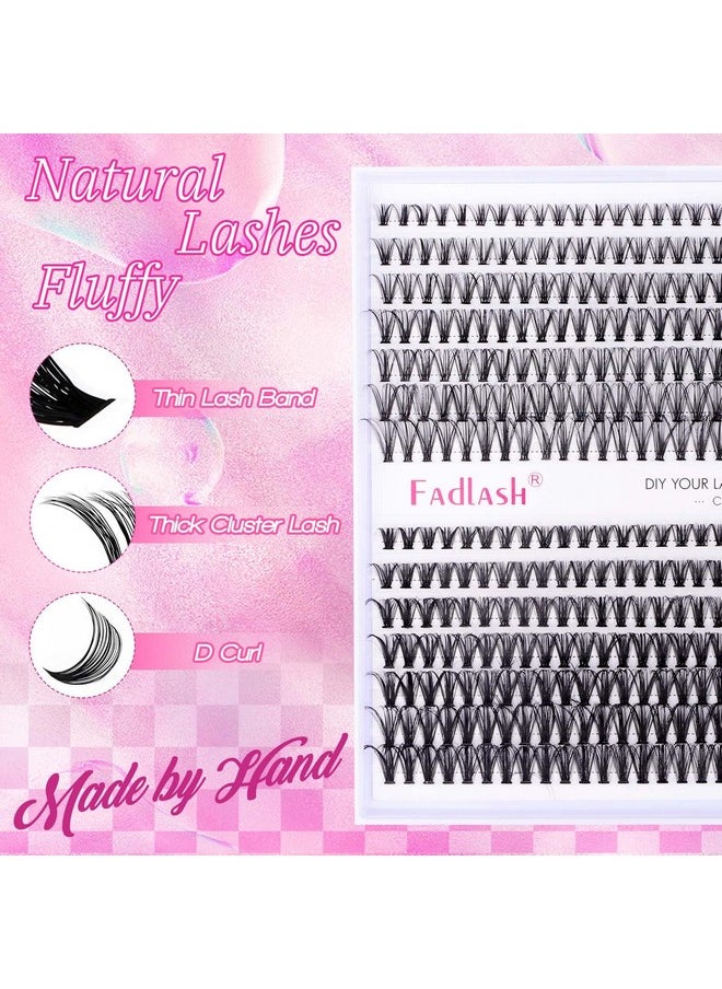 Cluster Lashes Fluffy 8-16Mm Lash Clusters Volume Lash Extension 280Pcs Diy Lash Clusters D Curl Individual Lashes (30D+40D-0.07-D,8-16Mm)