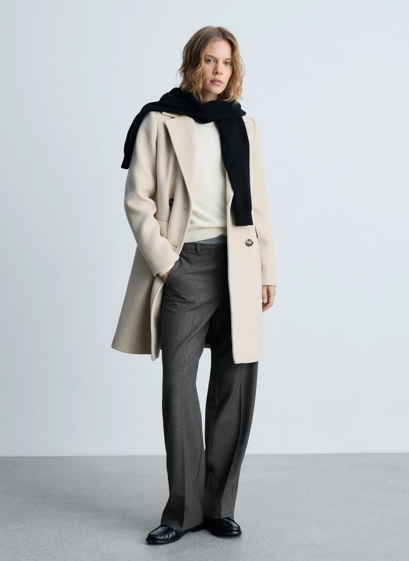 Double-Breasted Wool Coat