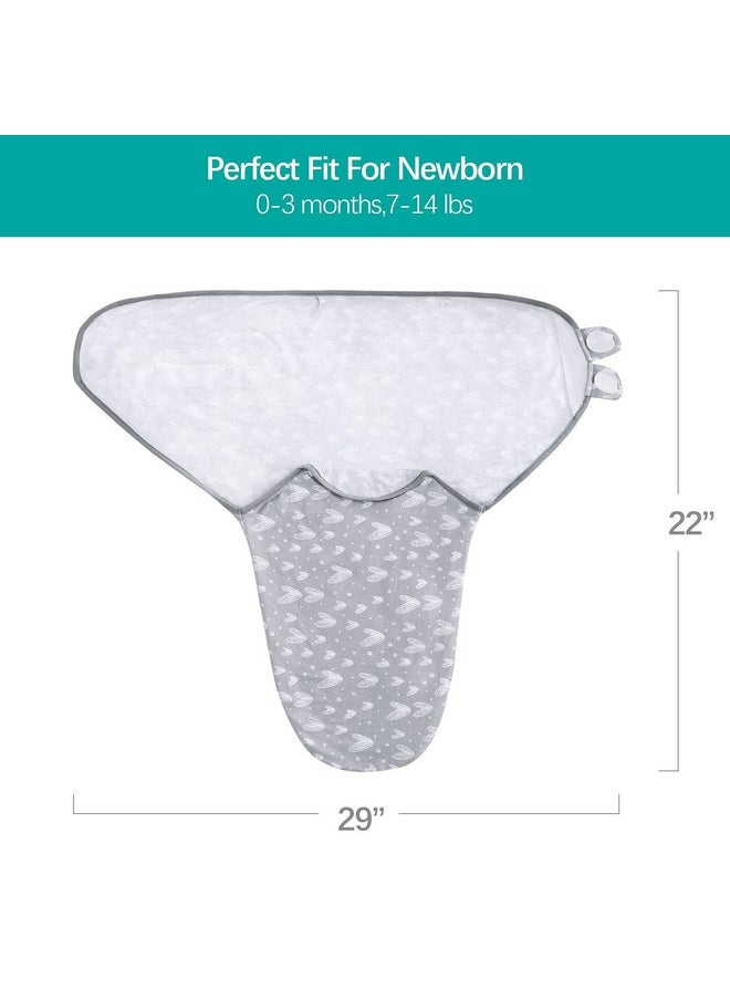 Baby Swaddles 0-3 Months For Boy Girls, Baby Swaddle, Newborn Swaddle, Cotton Swaddle Blanket, Newborn Essentials, Lovely Grey Print, 2 Pack