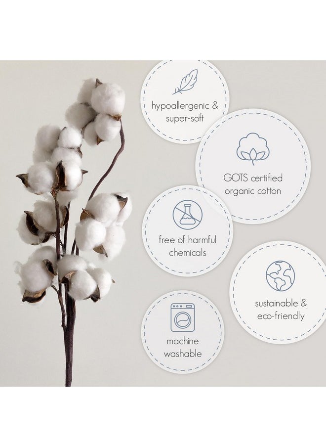 Ecolino Organic Cotton Baby Sleep Sack - 2-Way Zipper Baby Wearable Blanket - Toddler Sleeping Bag Sack - 18-36 Months - Blush