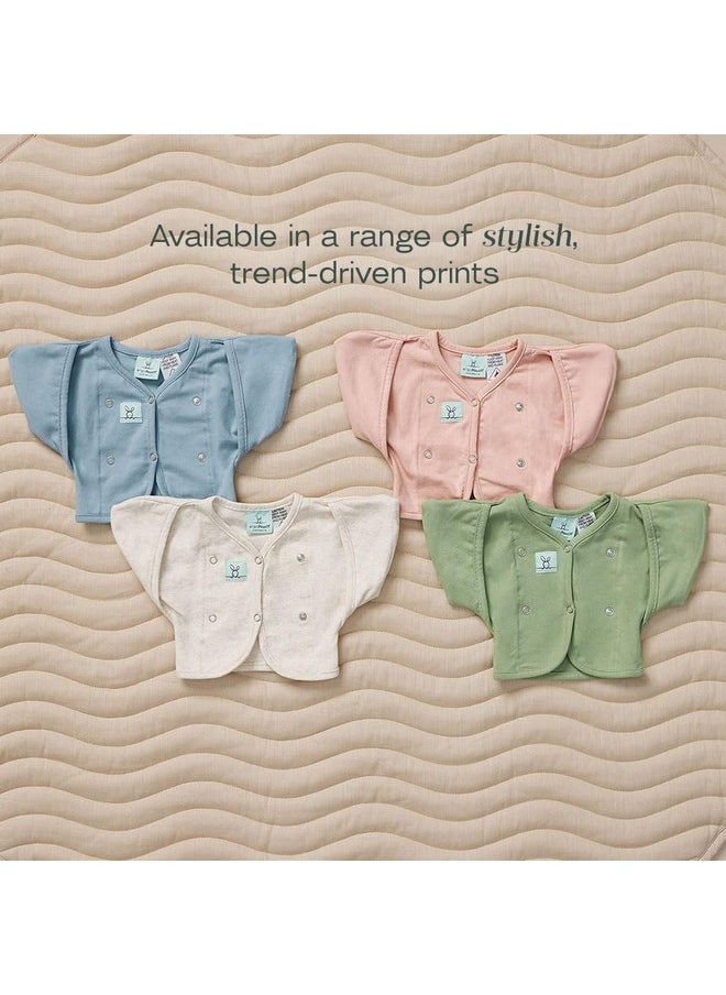 0.2 Tog Butterfly Cardi With Arm Pockets, Baby Swaddle Transition Aid, Wear Over Any Sleeping Bag (0-3 Months, Oatmeal Marle)
