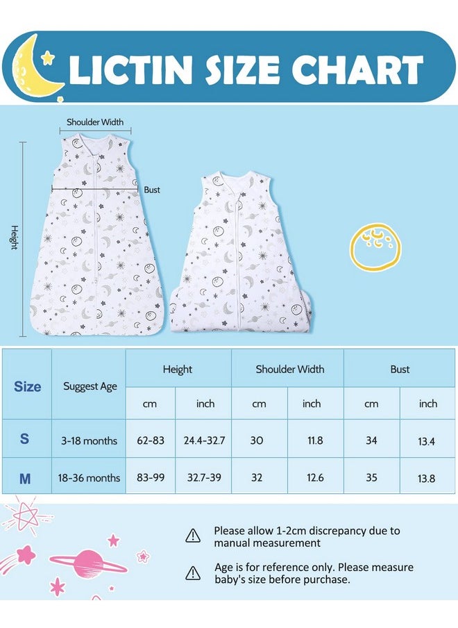 Baby Sleeping Bag 2.5 Tog, Winter Baby Sleep Sack, Swaddle Wearable Blanket With 2-Way Zipper, With Adjustable Length 83-99Cm For Infant Toddler