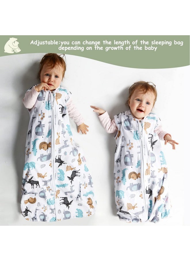 Baby Sleep Sack 0.5 Tog - 2 Pack Toddler Sleeping Sack 18-36 Months, Summer Baby Sleeping Bag, Sleeveless Baby Wearable Blanket With Adjustable Length And 2-Way Zipper