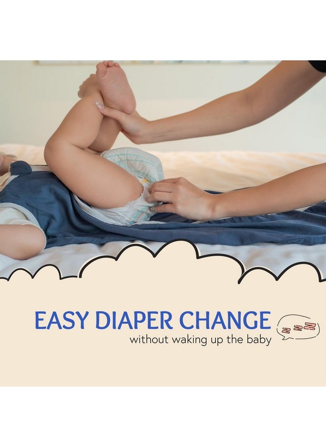 Sleep Nest Air Tog 0.5 | 72% Viscose From Bamboo And 28% Cotton Sleep Sack, Reverse Zipper Wearable Blanket For Baby - Infant To Toddler Sleeping Bag, Sailor, Medium (6-18 Months)