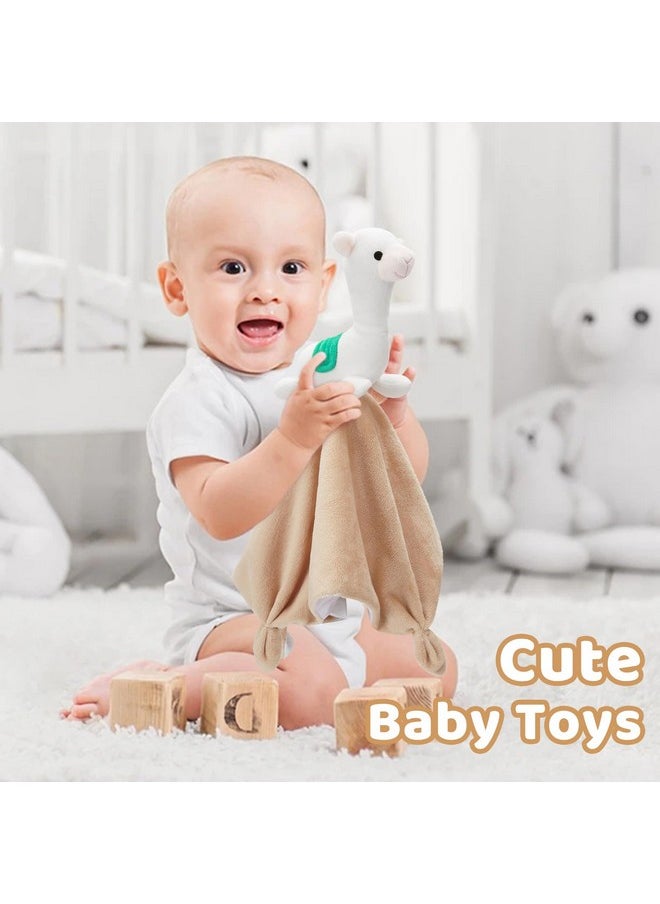 Llama Security Blanket Soft Loveys For Babies For Boys And Girls Newborn Lovie Infant Blankie Llama Baby Stuff Baby Snuggle Toy Stuffed Animal Baby Gifts 14 Inch