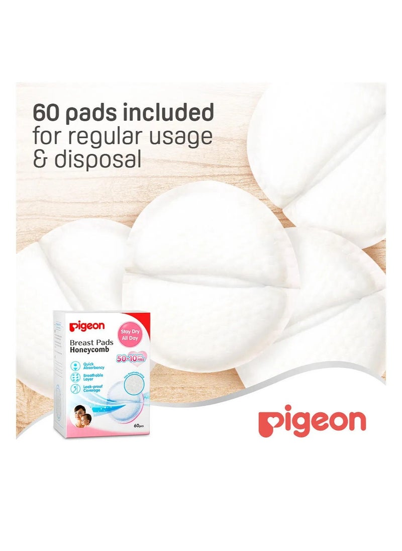 Disposable Comfyfeel Breast Pads Hygienic Individually Packed Contoured 3D Shape Non Slip Super Absorbent 60Pcs