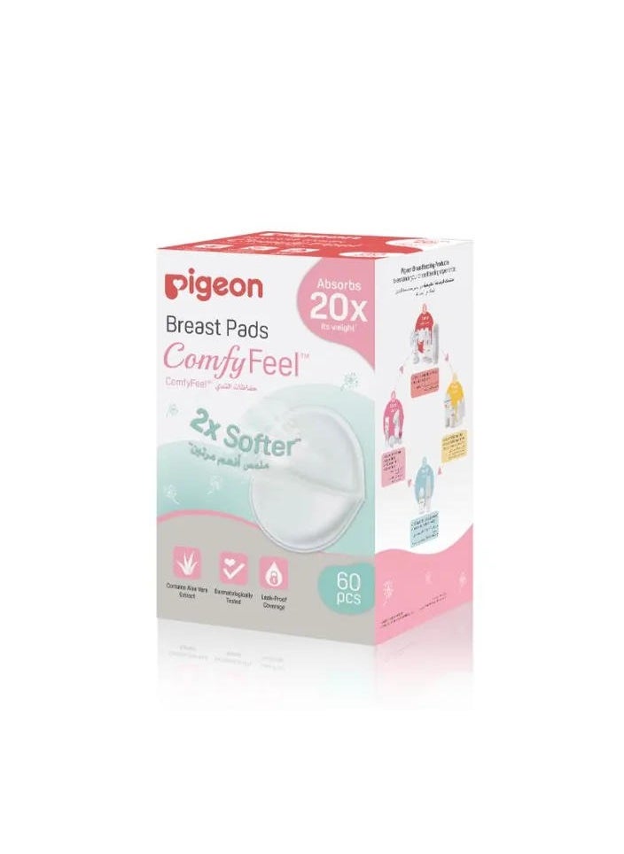 Disposable Comfyfeel Breast Pads Hygienic Individually Packed Contoured 3D Shape Non Slip Super Absorbent 60Pcs