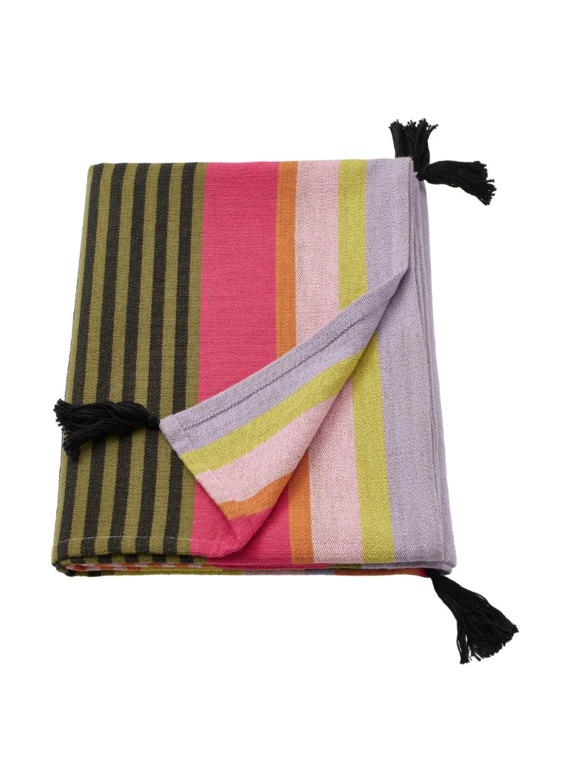 Throw Striped Multicolour 110X170 Cm/20 Pack