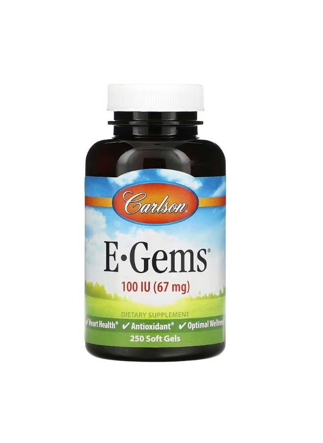 EGems 67 mg 100 IU 250 Softgels