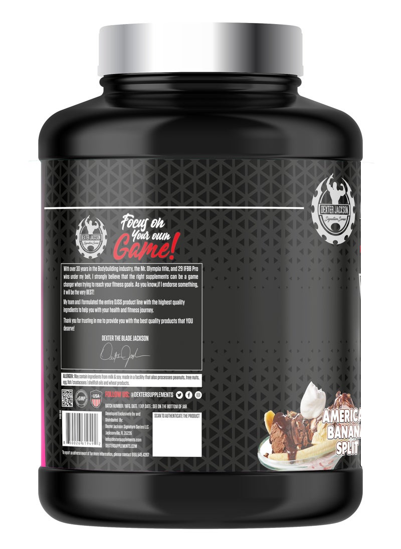 Black Series Isolate & Hydrolyzed Whey Protein 5 Lbs (76 Servings) - High Protein Supplement for Muscle Growth & Recovery (American Banana Split)