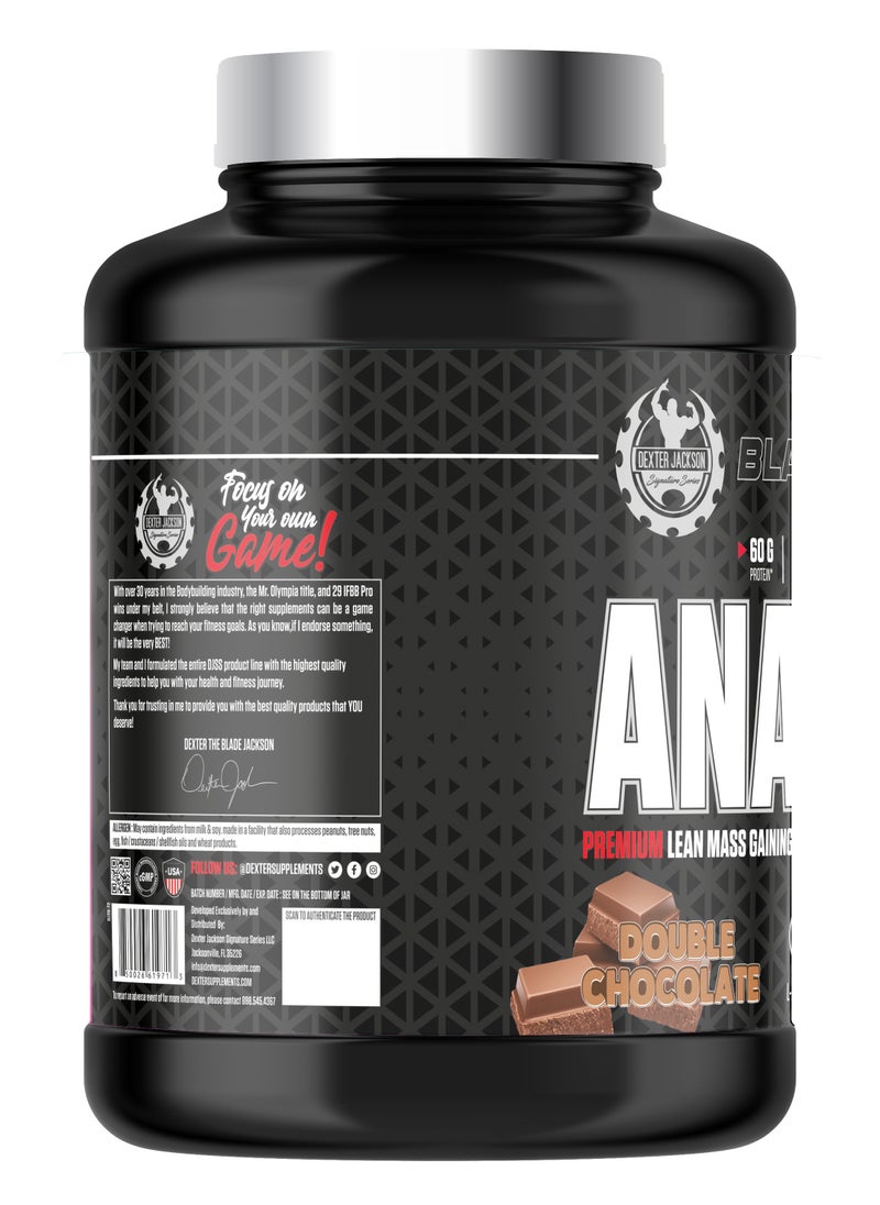 Black Series Anabolic Mass Gainer 6 lbs - High-Protein Muscle Builder with Creatine, Taurine & HMB (Double Chocolate)