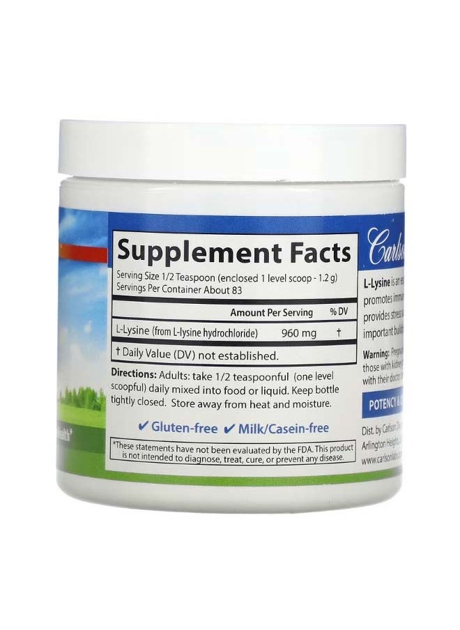 LLysine Powder 960 mg 3.53 oz 100 g