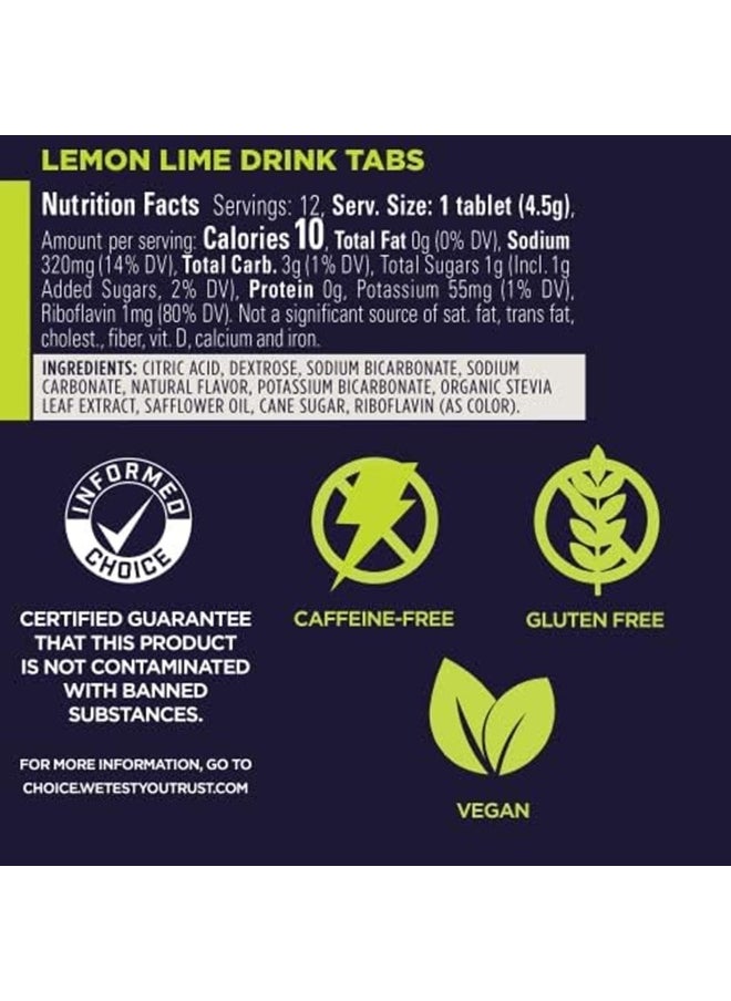 Hydration Electrolyte Drink Tablets, 8-Count(96 Servings), Lemon Lime