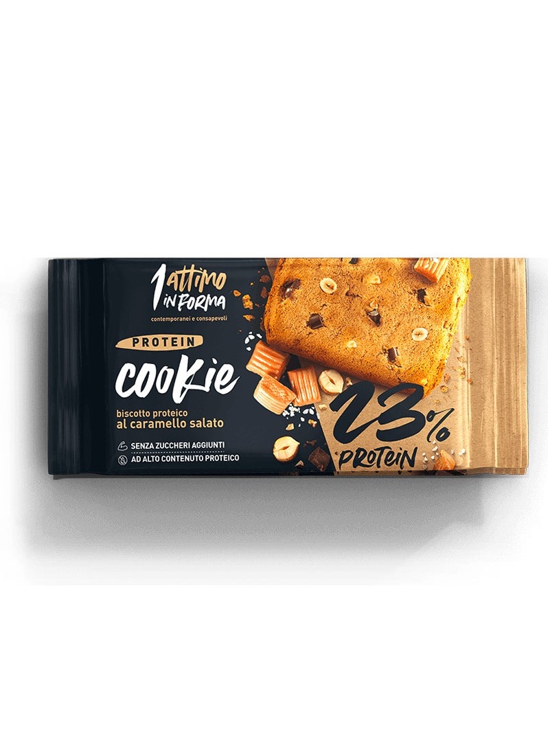 Salted Caramel Protein Cookie with 23% Protein - Made in Italy