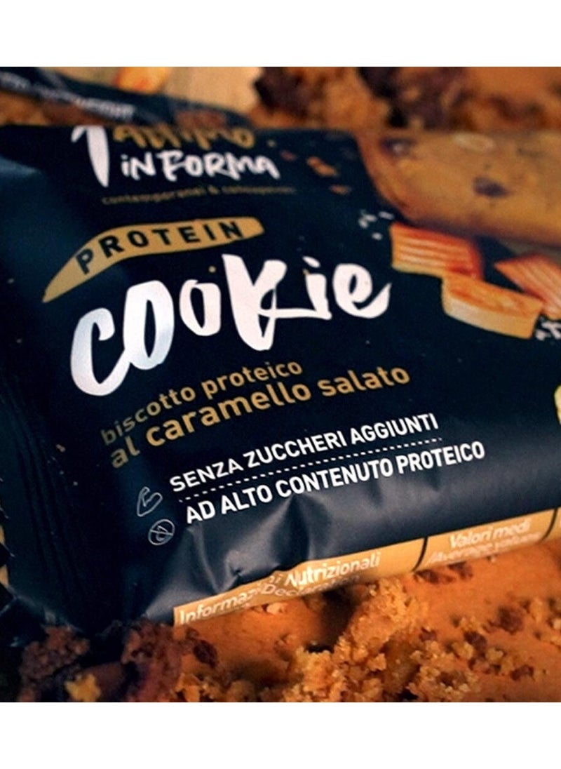 Salted Caramel Protein Cookie with 23% Protein - Made in Italy