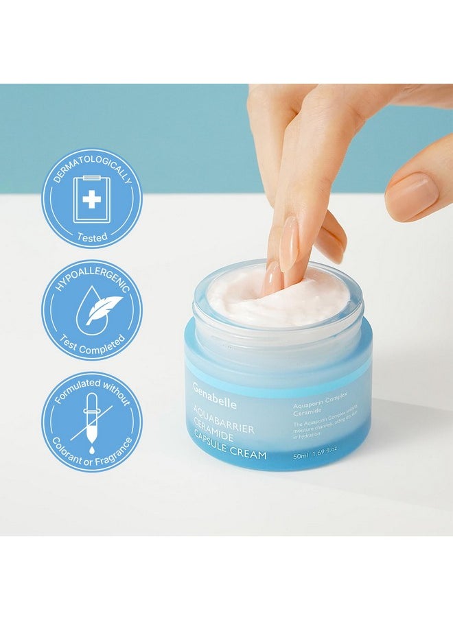 Revitalize & Nourish: Aquabarrier Ceramide Capsule Cream - Intensive Hydration & Skin Barrier Repair | 72-Hour Moisture Lock, Dermatologist Tested, 1.69 Fl Oz