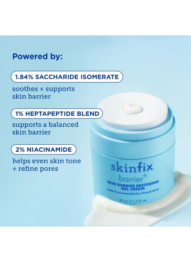 Barrier+ Skin Barrier Restoring Gel Cream: Formulated With Niacinamide & Peptides, Ideal For Oily And Blemish-Prone Skin, Restores Skin Barrier, 1.7 Oz