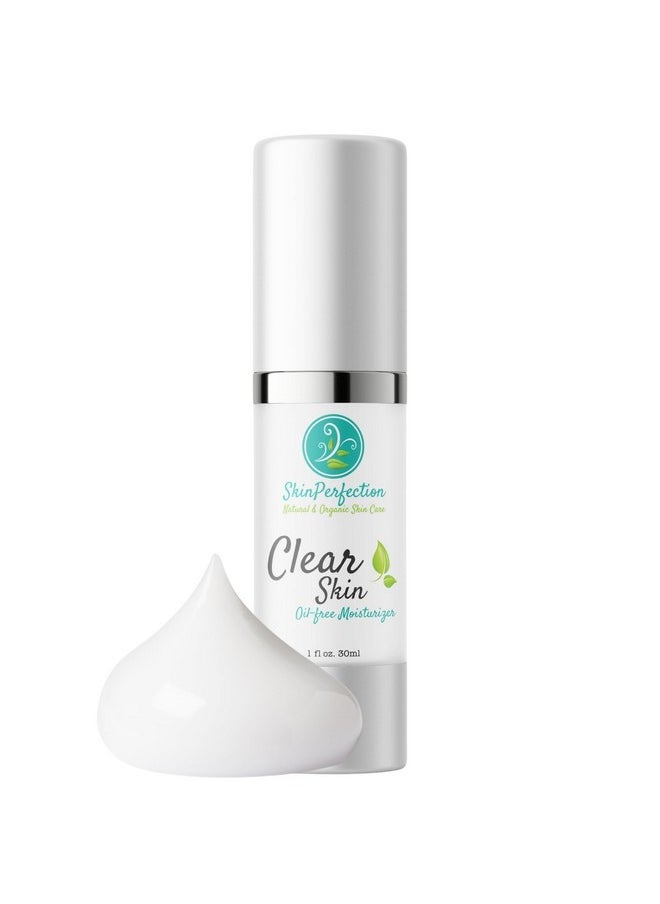 Clear Skin Oil Free Facial Moisturizer Non-Greasy Formula Great For Oily Skin Hydration With Hyaluronic Acid Skin Calming Vitamin B5 Light Gel With Hyaluronic Acid