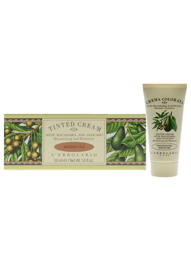 Tinted Face Cream - Moisturizer Face Cream - Innovative Makeup Lotion - Protects Your Skin From Wrinkles And Dryness - Tinted Cream With Macadamia And Avocado - Hazelnut Hue - 1.6 Oz