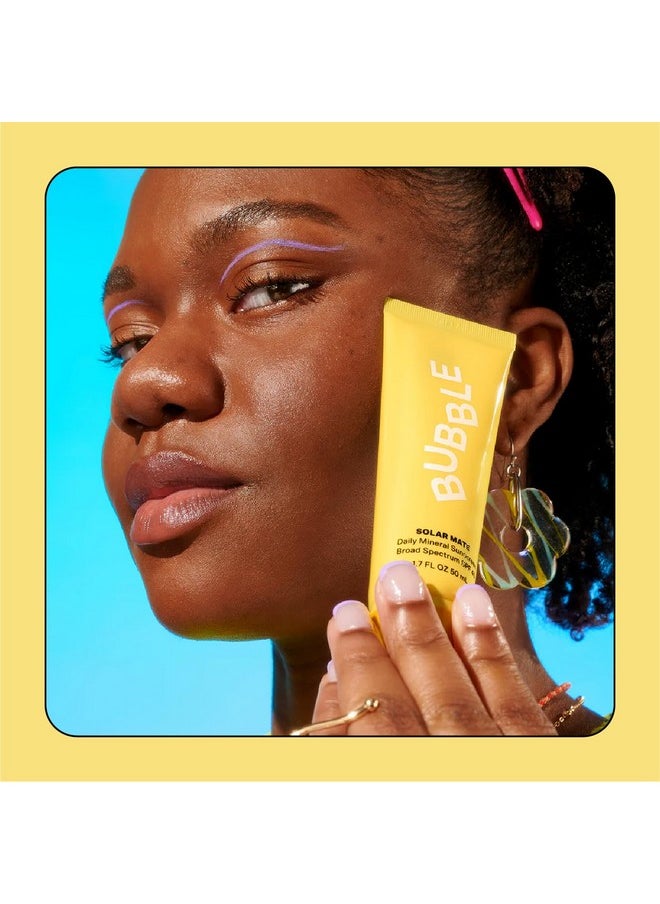 Skincare Solar Mate Mineral Face Sunscreen Broad Spectrum Spf 40 - Zinc Oxide Sunscreen With Blue Light Protection & Ginseng Extract - Sheer, Lightweight Coverage With No White Cast (50Ml)