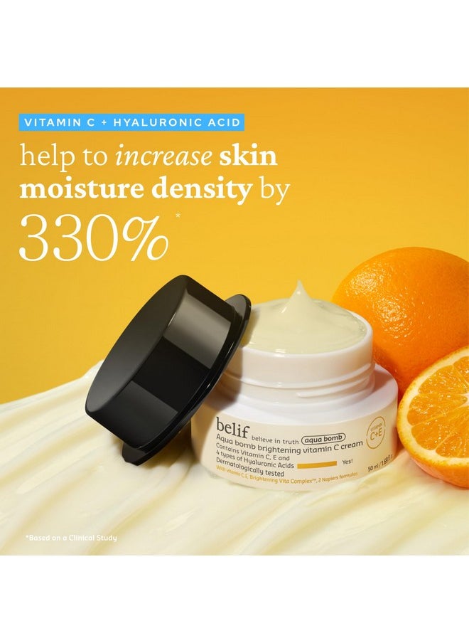 Aqua Bomb Vitamin C Face Cream Moisturizer, Infused With Hyaluronic Acid, Vitamin C & Vitamin E, Intense Hydration, For All Skin Types, Korean Skin Care
