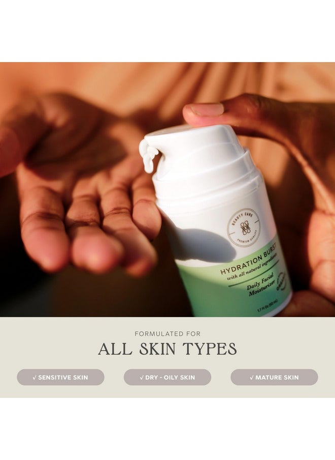 Hydration Burst All-Natural Facial Moisturizer, 1Oz - Daily Cream For Face Providing Hydration For All Skin Types