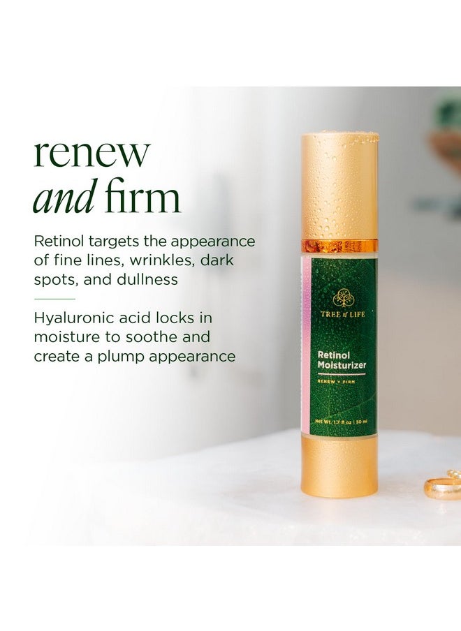 Moisturizer, Retinol Face Cream - Anti-Aging & Brightens Skin, Reduces Fine Lines & Wrinkles- Dermatologist-Tested To Sensitive Skin - Non-Greasy Facial Skin Care - 1.7 Floz