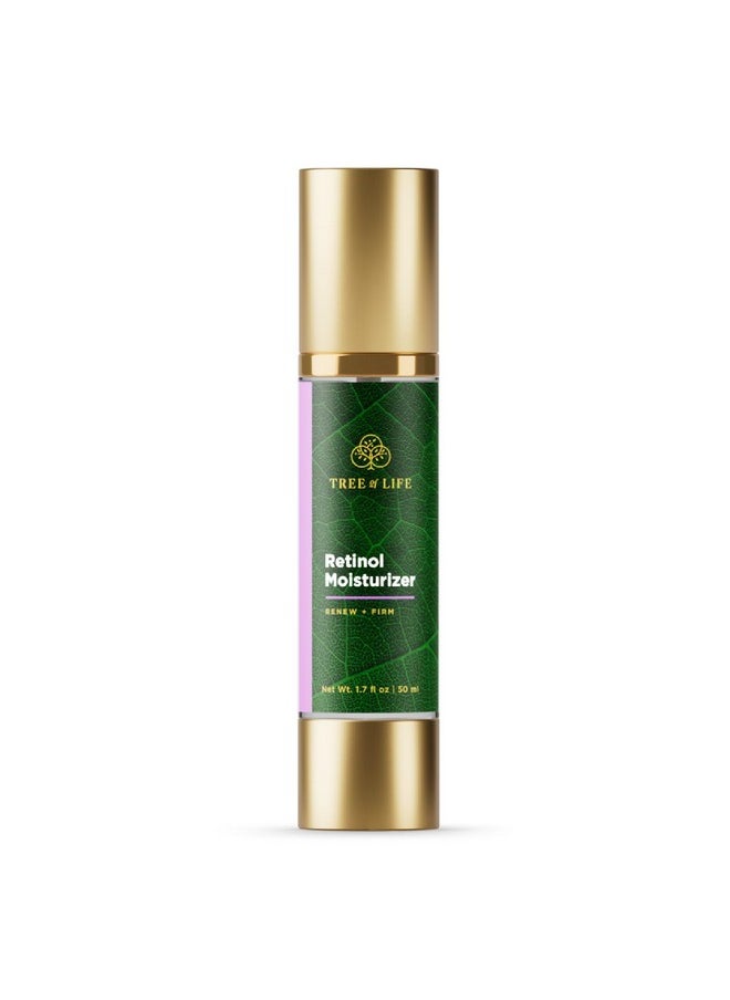 Moisturizer, Retinol Face Cream - Anti-Aging & Brightens Skin, Reduces Fine Lines & Wrinkles- Dermatologist-Tested To Sensitive Skin - Non-Greasy Facial Skin Care - 1.7 Floz