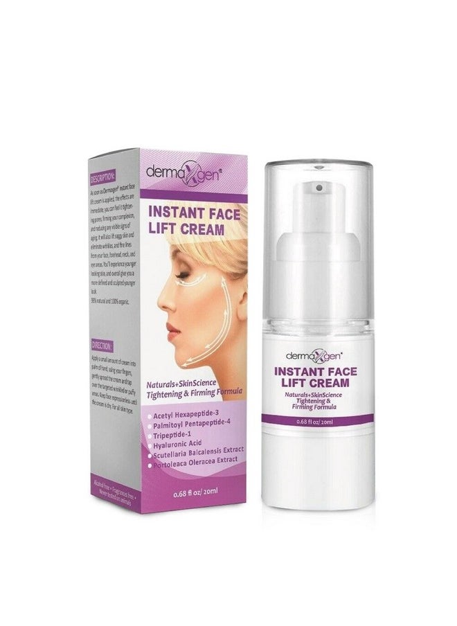 Instant Face Lift Cream - Peptide Complex Tightening, Lifting & Firming Cream Organic Instant Formula For Facial, Neck, Chest And Skin Anti Wrinkle & Anti-Aging. - 20 Ml