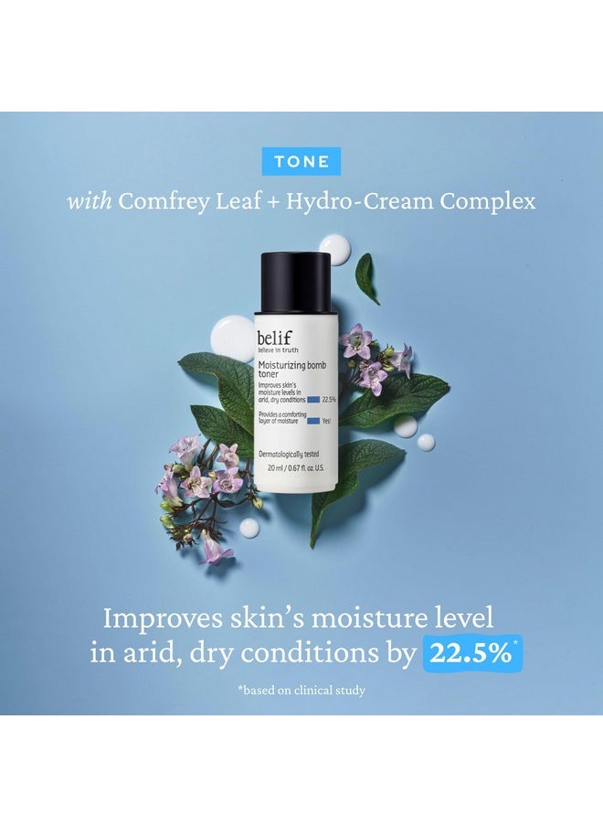 Barrier Boost 101 Limited Edition Set: Full Size Moisturing Bomb 50Ml & Deluxe Size Moisturizing Bomb Toner, 2X Retinol & Peptide Barrier Serum, Moisturizing Eye Bomb, 5 Piece Kit