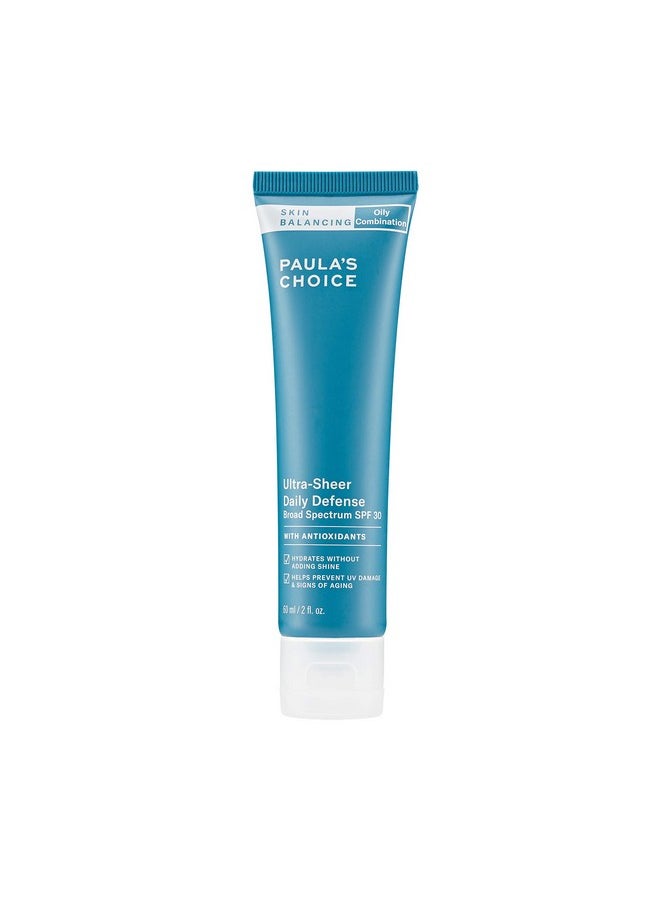Skin Balancing Ultra-Sheer Daily Defense Spf 30 Oil-Free Moisturizer, 2 Ounce Tube