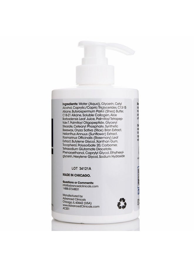 Collagen Lotion + Peptide Cream Dry Skin Rescue Face & Body Moisturizing Skin Care Cream To Lift, Firm, & Tighten, Anti Aging Skincare Moisturizer Hydrates Skin, Large 15 Fl Oz