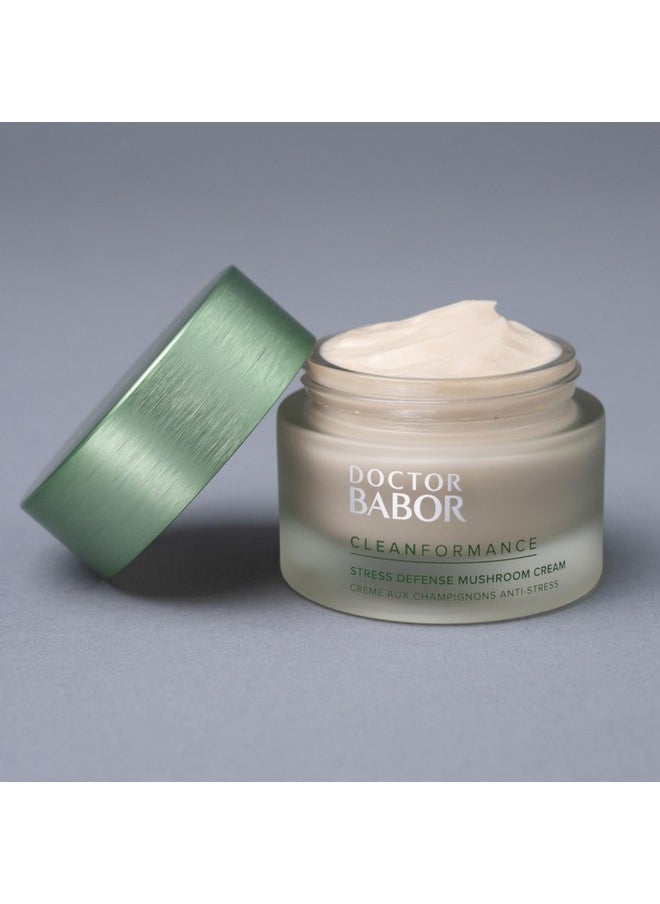 Cleanformance Stress Defense Mushroom Cream, Antioxidant And Microbiome Complex Protect, Moisturizer Balances And Revitalizes Skin, Improve Skin Barrier, Reduce Fine Lines & Wrinkles, 1.69 Oz