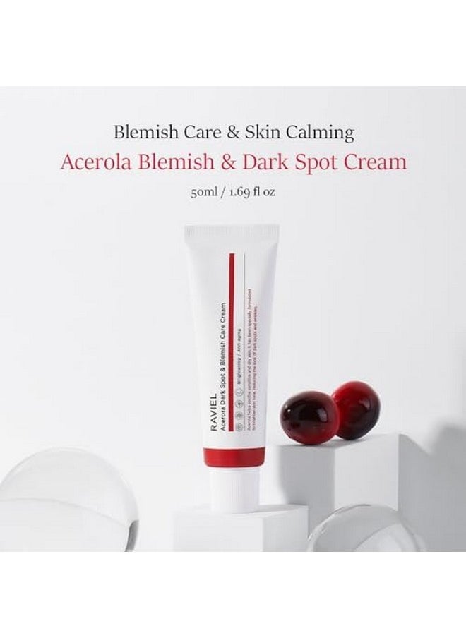 Acerola Blemish & Dark Spot Care Cream, 1.69Fl.Oz 50Ml, 1 Unit In A Pack, Anti Wrinkle, Anti Aging, Deep Hydrating Moisturizing Ligtening With Niacinamide, Daily Cream