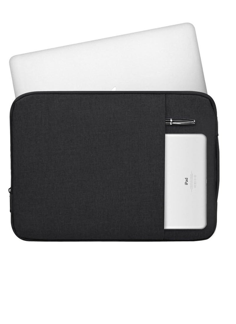 Laptop Sleeve 15-15.6 inch Case, Waterproof Portable Handle Laptop Case, Protective Laptop Bag ,Compatible with MacBook Air/Pro HP Dell Asus ThinkPad Tablets, Black.