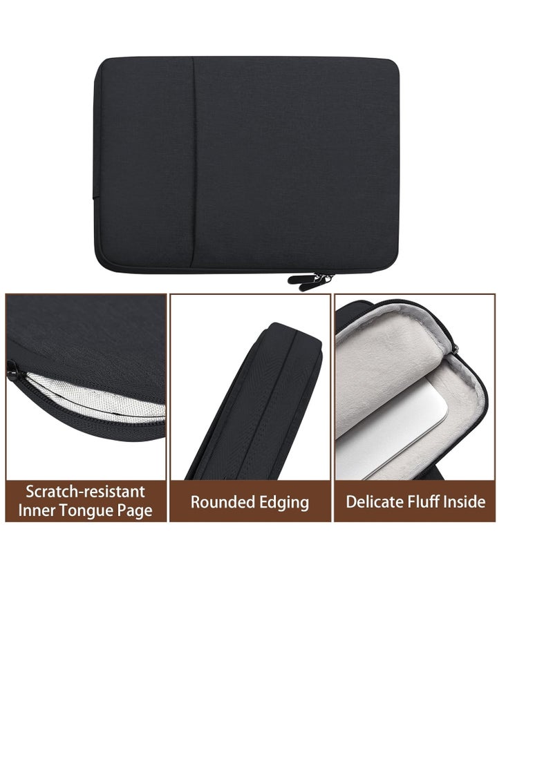 Laptop Sleeve 15-15.6 inch Case, Waterproof Portable Handle Laptop Case, Protective Laptop Bag ,Compatible with MacBook Air/Pro HP Dell Asus ThinkPad Tablets, Black.