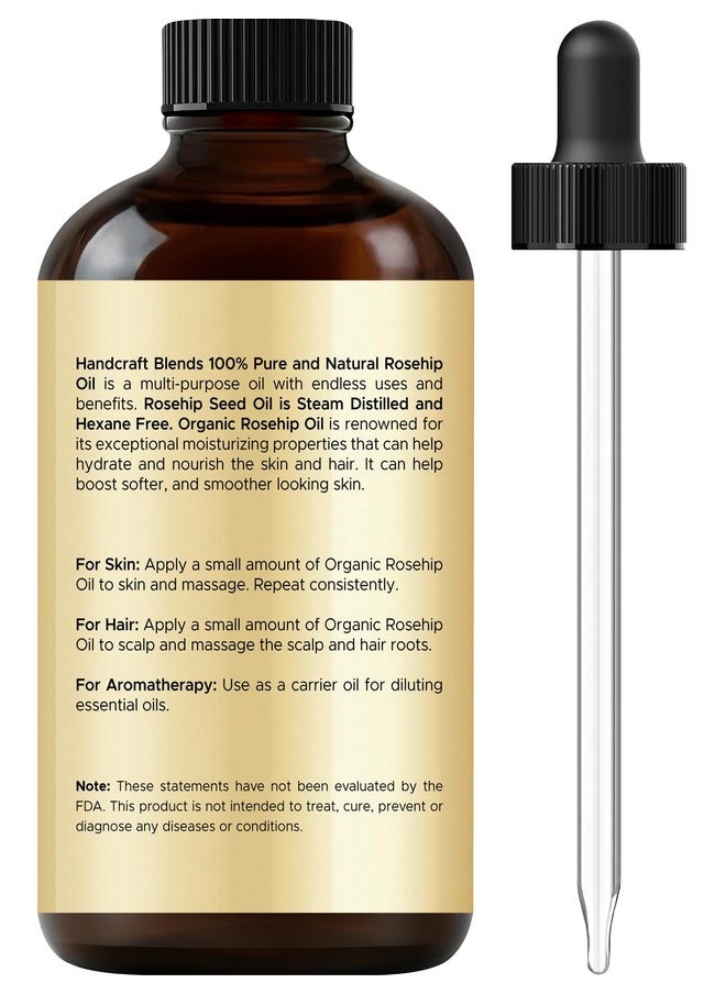 Organic Rosehip Oil - 1 Fl Oz - 100% Pure And Natural - Premium Grade Oil For Face, Skin And Hair - Protect And Nourish - Carrier Oil