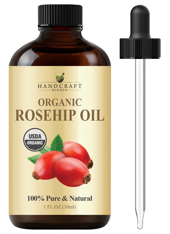 Organic Rosehip Oil - 1 Fl Oz - 100% Pure And Natural - Premium Grade Oil For Face, Skin And Hair - Protect And Nourish - Carrier Oil