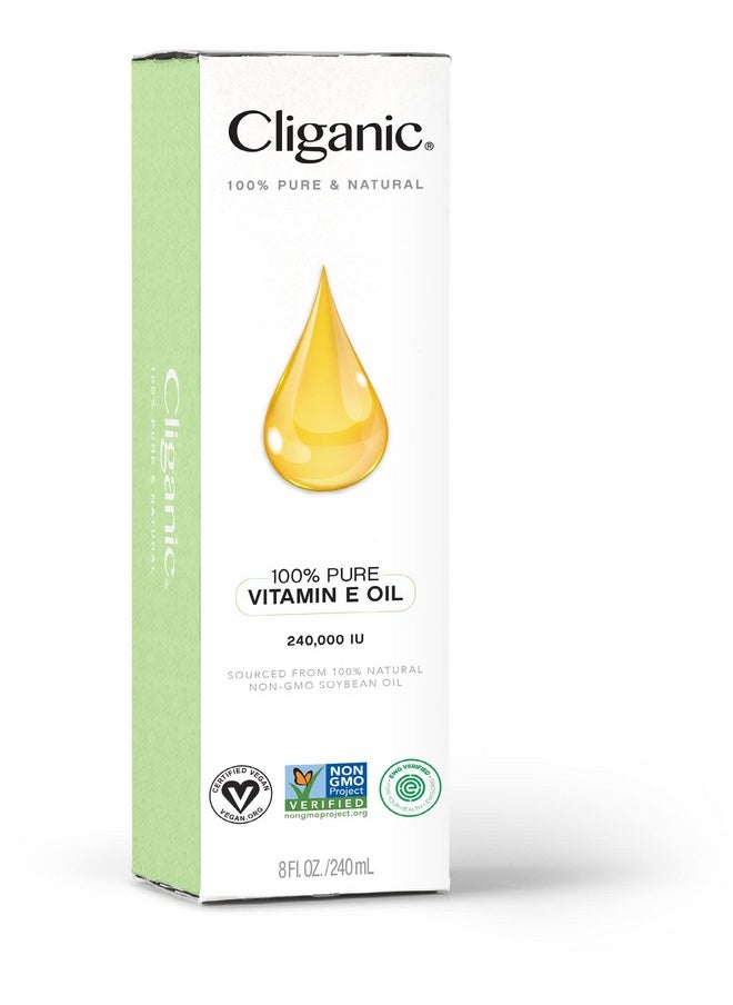 100% Pure Vitamin E Oil For Skin, Hair & Face 240,000 Iu (8Oz), Non-Gmo Verified | Natural D-Alpha Tocopherol