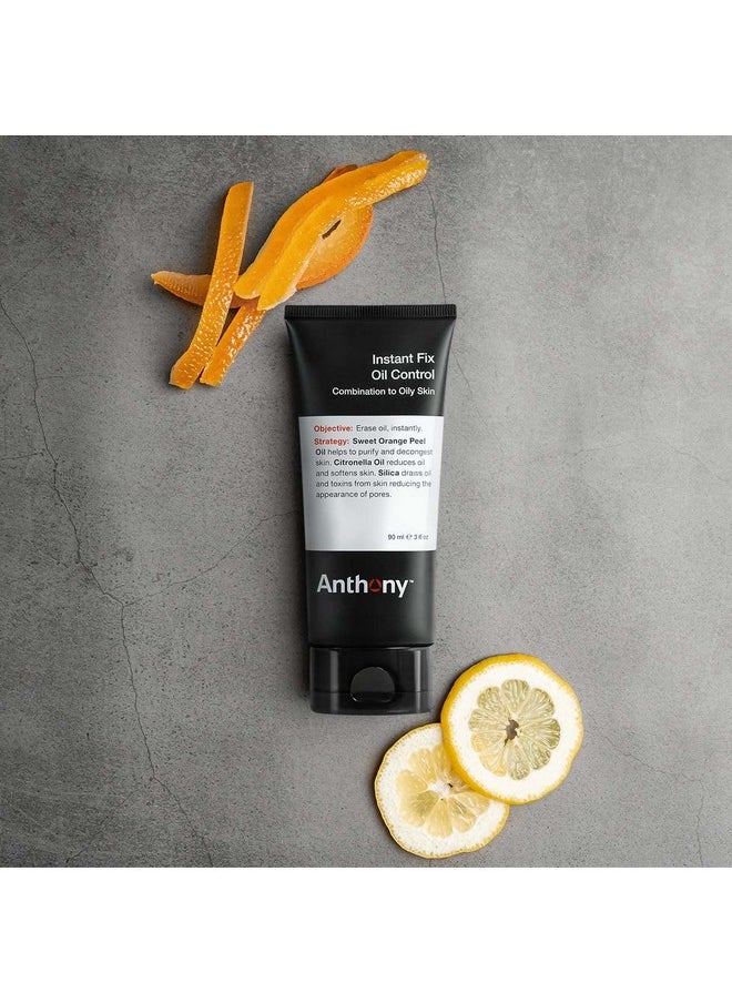 Instant Fix Oil Control For Men - Mattifying Lotion For Oily Skin - Moisturizer And Pore Minimizer Instantly Eliminates Shine - 3 Fl Oz