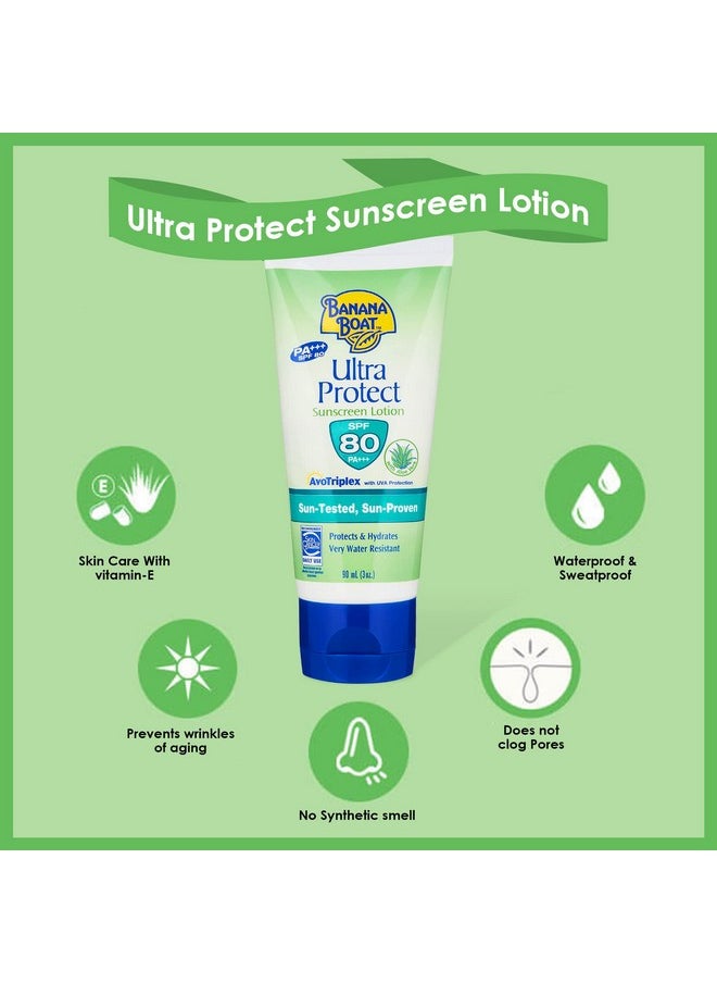 Ultra Protect Sunscreen For Oily Skin Type Lotion Spf 80 Pa++, 90 Ml