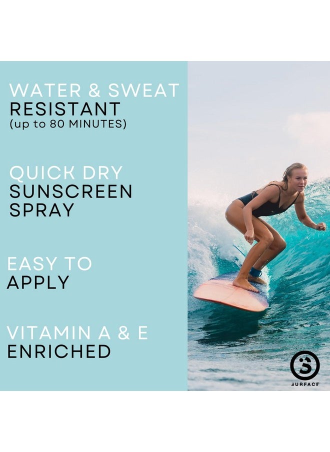 Surface Dry Touch Sunscreen Spf 50 Lotion, Water Resistant, Uva/Uvb Broad Spectrum, Fast Drying Protection, Paba Free, 3 Fl Oz, 1 Count