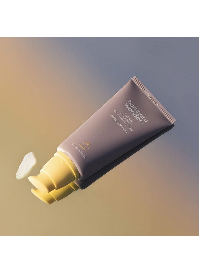 Wonder Black Rice Pure Mineral Relief Daily Sunscreen, Spf50+/Pa++++, Broad Spectrum Uva/Uvb, Octinoxate & Oxybenzone Free, Hyaluronic Acid, Niacinamide (50Ml / 1.69Fl.Oz)