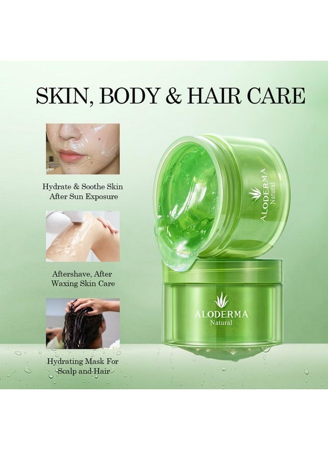 Organic Aloe Vera Gel For Face Made Within 12 Hours Of Harvest, 96% Pure Aloe Vera Gel For Skin, Scalp, & Hair, Soothing Aloe Face Moisturizer, Multipurpose, Hydrating Aloe Gel, 7Oz, 3-Pack