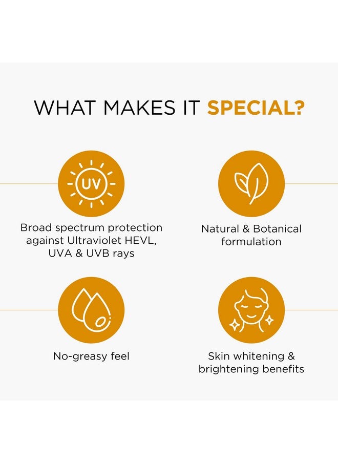 Uvshield Spf 50 Pa+++ Sunscreen | Broad Spectrum Uva & Uvb Protection For All Skin Types | Water Resistant & Enriched With Papaya & Green Tea Extract - 120G