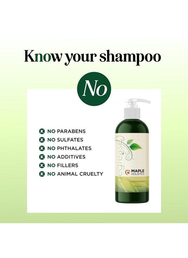 Oily Hair Shampoo For Greasy Hair - Clarifying Shampoo For Oily Hair And Dry Scalp Cleanser For Build Up - Deep Cleansing Shampoo For Oily Scalp Toner With Purifying Essential Oils For Hair Care