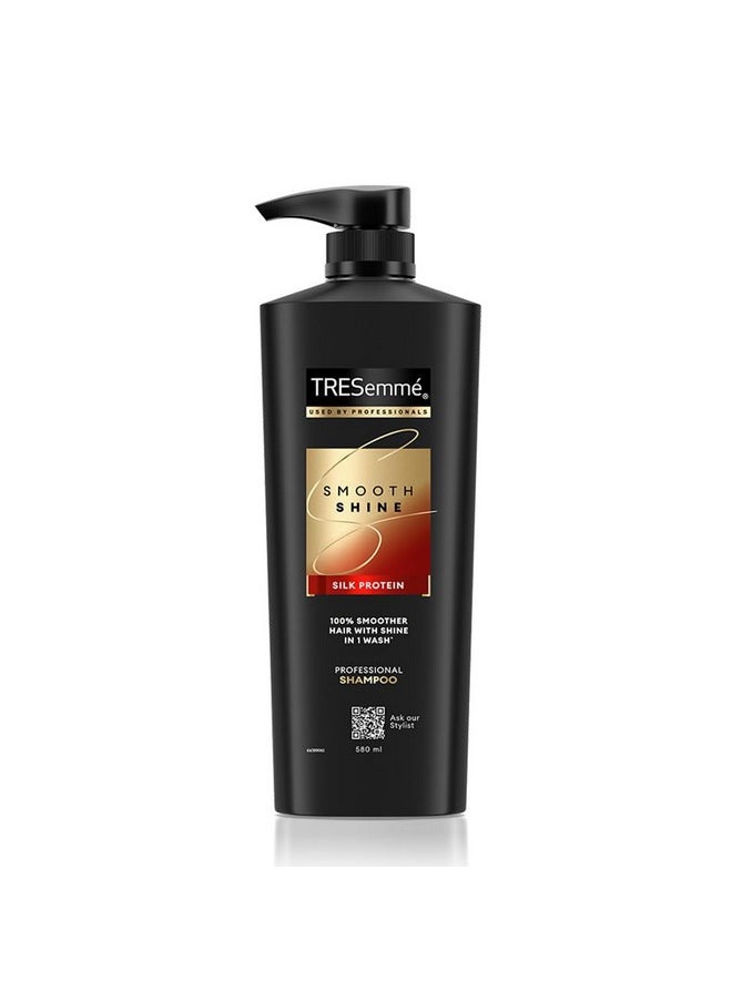 Smooth & Shine Shampoo 580 Ml|| With Biotin & Silk Proteins For Silky Smooth Hair - Moisturises Dry & Frizzy Hair|| For Men & Women