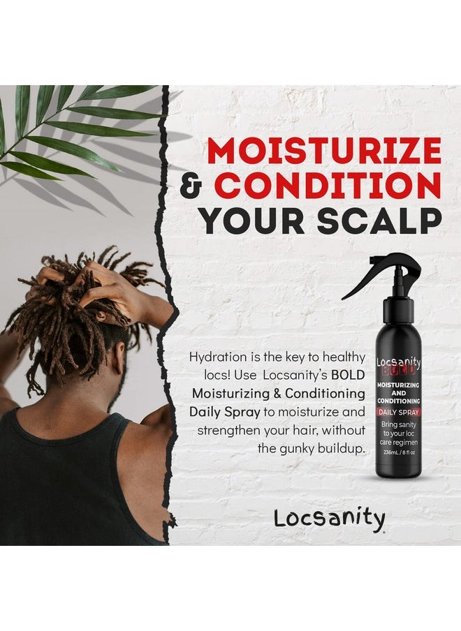 Bold Moisturizing Loc Spray - Natural Locs Care, Dreadlock Maintenance - Hair Scalp Moisturizer, Conditioning Spray For Dreads, Braids (8Oz)